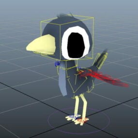 Cartoon Bird Rig 3d model