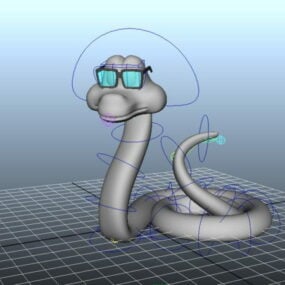 Cartoon Cobra Rig 3D-model