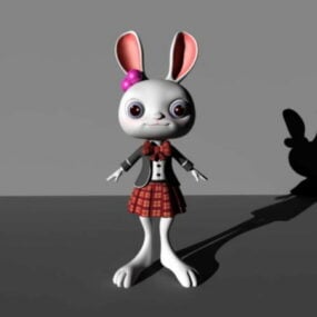 竹篙兔兔子角色 3d model