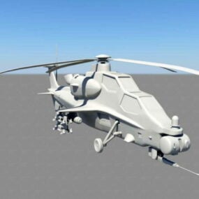 3д модель вооруженного вертолета