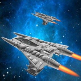 科幻星际战斗机3d模型