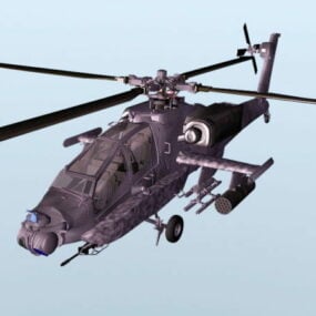 هلیکوپتر Ah-64 Apache مدل سه بعدی