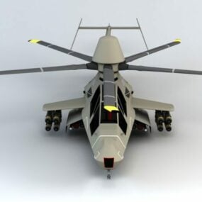 Eurocopter Ec130 Attack Helicopter 3d model