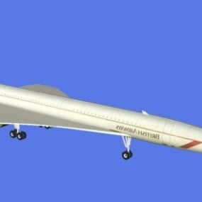 3д модель Конкорда British Airways