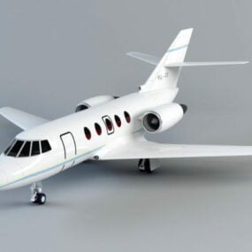 Model 3D Pesawat Bisnis Jet