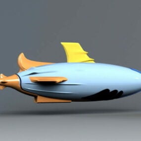 Cartoon luchtschip 3D-model