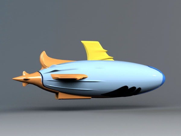 Cartoon luchtschip