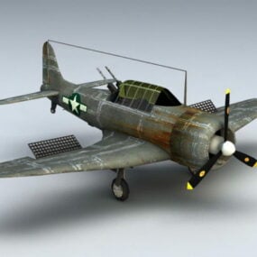 Avion de chasse de la Seconde Guerre mondiale modèle 2D