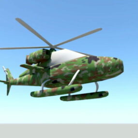 Camouflage Helicopter 3d-modell