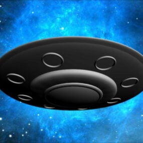 Flying Ufo Transport With Alien 3d Model