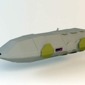 Transporteur spatial de science-fiction modèle 3D