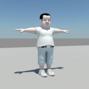 Modelo 3d de plataforma de hombre gordo