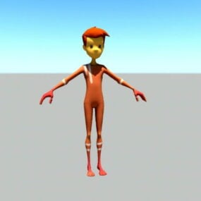 Plate-forme de dessin animé Red Boy modèle 3D