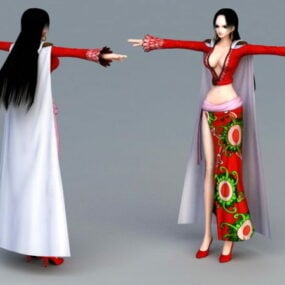 古代アジアの女性の3Dモデル