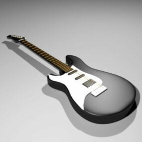 Modelo 3d de guitarra preta