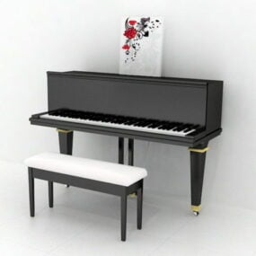 Opprettstående piano 3d-modell