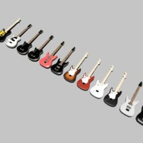 Model 3d Koleksi Gitar