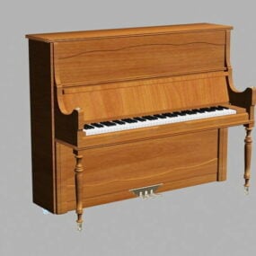 Træ opretstående klaver 3d-model