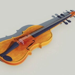 Modelo 3d de violino laranja