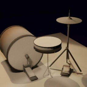 ベーシックドラムセット3Dモデル