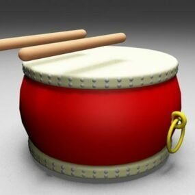 Large Chinese Drum 3d model