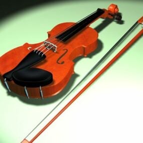 Violin med sløjfe 3d-model