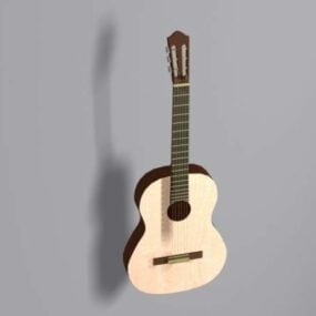 Modelo 3d de guitarra clássica