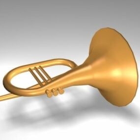 Tysk horninstrument 3d-modell
