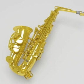 Modelo 3d de saxofone alto