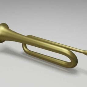Brass Horn Instrument 3d model