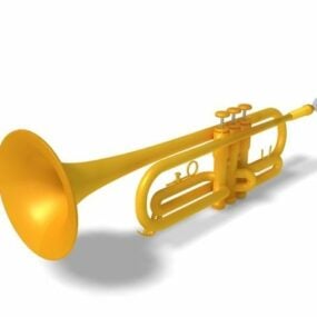 Modelo 3d de instrumento de trombeta