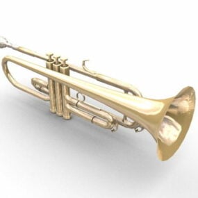 Instrumento de trompeta bajo modelo 3d