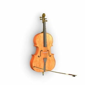 Cello Dengan Model Busur 3d