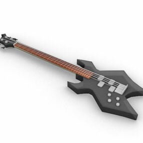 Model 3d Gitar Bass BC Rich Warlock