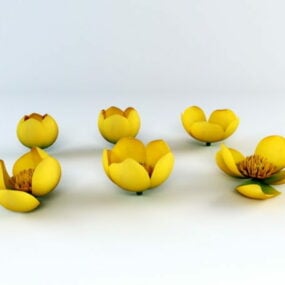 Modello 3d di fiori gialli