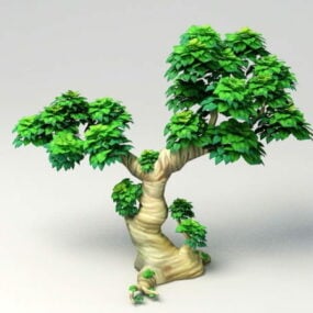 نموذج شجرة الكرتون ثلاثي الأبعاد