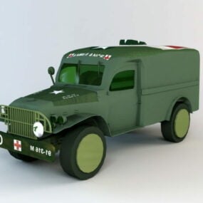 Ww2 militaire ambulance 3D-model