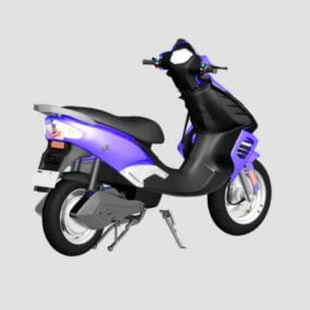 Lila elektrisk moped 3d-modell
