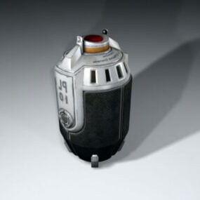 Modello 3d della futura granata