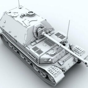 דגם תלת מימד גרמני Panzerjager Tiger Heavy Tank Destroyer