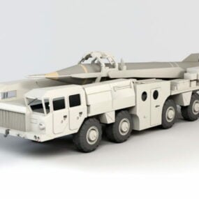 Modello 3d del veicolo per camion missilistico Scud