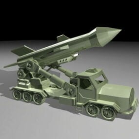 نموذج شاحنة قاذفة الصواريخ 3D