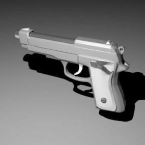 Vintage Pistole Plr16 3D-Modell