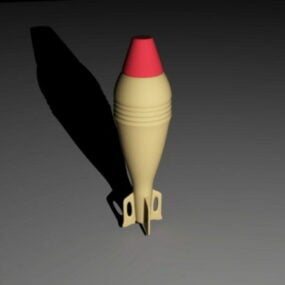 3д модель минометного снаряда