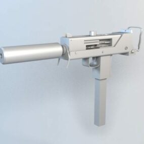 3д модель компактного пистолета-пулемета