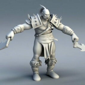 Männliches Ork-Krieger-Rig 3D-Modell