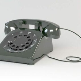 Vintage Desk Phone 3d model