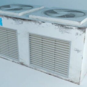 3D-Modell der vertikalen Klimaanlage mit breiter Einheit