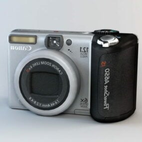 Canon Powershot A650 ist ein 3D-Modell einer Digitalkamera