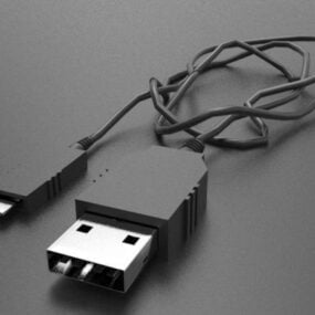 Plugue de cabo USB Modelo 3d